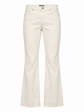 White House Black Market Women's Boot Leg Jeans Size 6S White Cotton